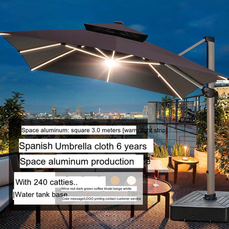 MOJIA Selene Solar-Powered Garden Umbrella with Ambient Glow from MOJIA