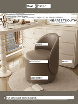 MOXER Elowen Elegant Genuine Leather Rotating Makeup Stool from MOXER