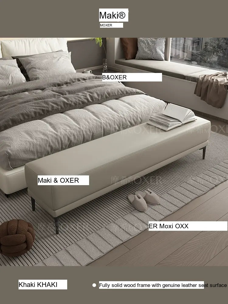 MOXER Elowen Chic Leather Bedside Bench from MOXER