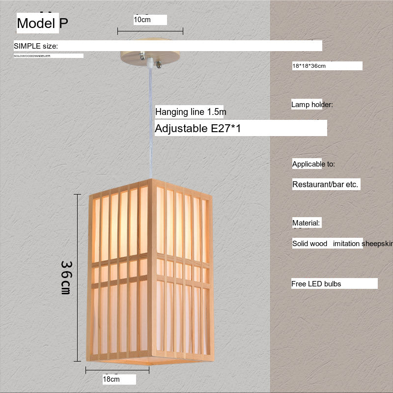 BOJI Kaori Elegant Wooden Japanese Ceiling Lamp - Outdoor Gazebo Light from BOJI