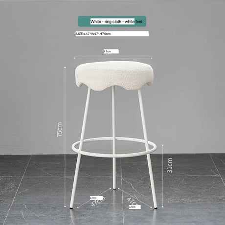 ABOUT WHITE Marcellus Elegant Luxury Bar Stool from ABOUT WHITE