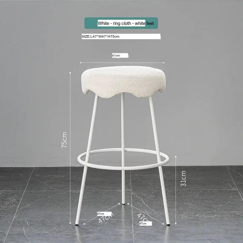 ABOUT WHITE Marcellus Elegant Luxury Bar Stool from ABOUT WHITE