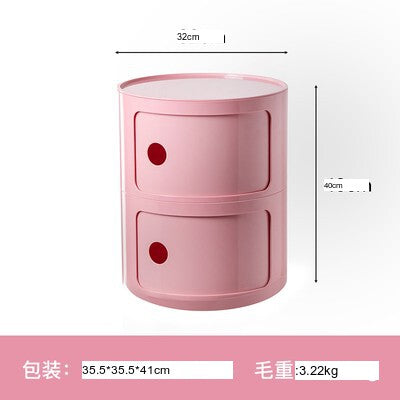 NIYE Aveline Minimalist Round Storage Side Table from NIYE