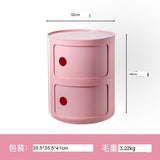 NIYE Aveline Minimalist Round Storage Side Table from NIYE