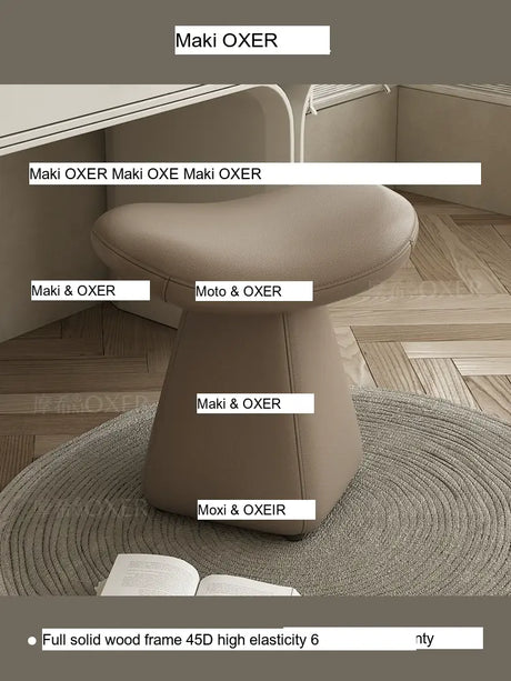 MOXER Catalonia Elegant Movable Leather Makeup Stool from MOXER