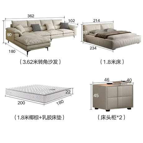 LATE AUTUMN Scandinavian Compact Cream Sofa Design from LATE AUTUMN