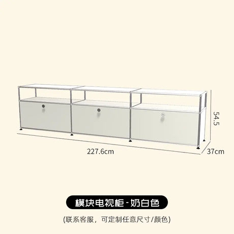 LAIMO Beatrice Retro Modular Stainless Steel Living Room Cabinet from LAIMO