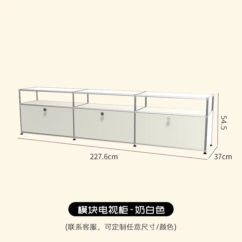 LAIMO Beatrice Retro Modular Stainless Steel Living Room Cabinet from LAIMO