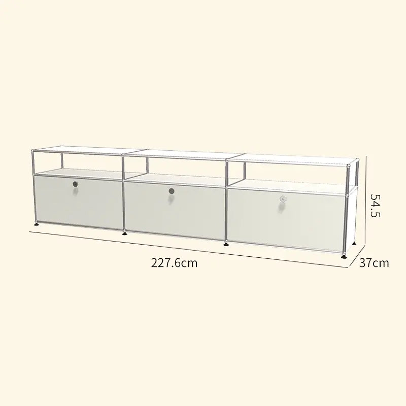 LAIMO Beatrice Retro Modular Stainless Steel Living Room Cabinet from LAIMO