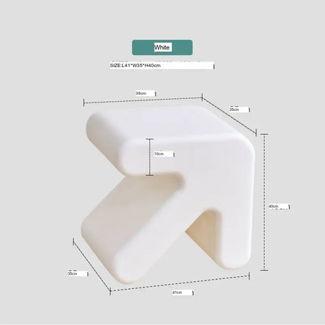 ABOUT WHITE Yamaguchi Charming Minimalist Plastic Stool from ABOUT WHITE