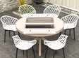 MOJIA Corvus Round Outdoor Barbecue Table with Smokeless Grill from MOJIA