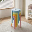 A&D Leonardo Stackable Thick Circular Modern Plastic Stool from A&D