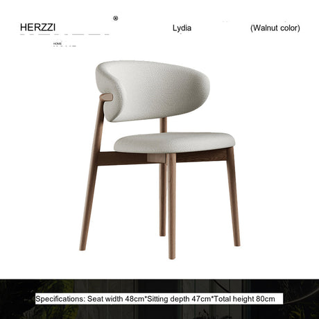 HERZZI Isolde Urban Solid Wood Dining Chair - Antique Style, Simple Backrest, Restaurant Stool from HERZZI