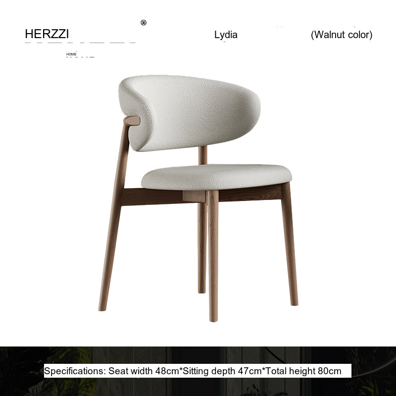 HERZZI Isolde Urban Solid Wood Dining Chair - Antique Style, Simple Backrest, Restaurant Stool from HERZZI