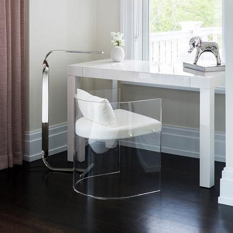 ROOMHOME Alaric Elegant White Scandinavian Acrylic Dressing Table from ROOMHOME