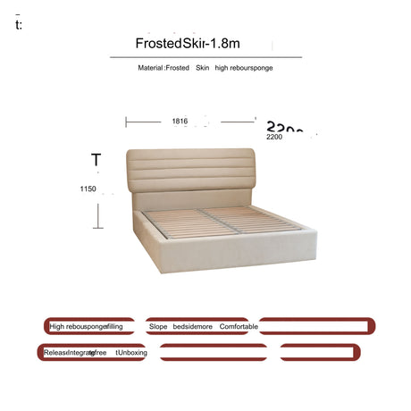 TELLS Zephyra Luxurious Soft Matte Leather Modern Retro Smart Bed Electric Lift Floor Storage Master Bedroom Bed from TELLS