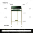 HERZZI Santiago Opulent Gold Luxury Bar Chair from HERZZI