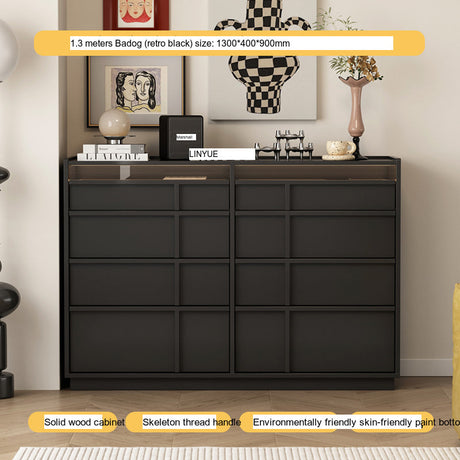 LINYUE Bennett Retro Solid Wood Multi-Drawer Cabinet from LINYUE