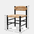 GENJI Athenia Rustic Comfortable Solid Wood Dining Chair from GENJI