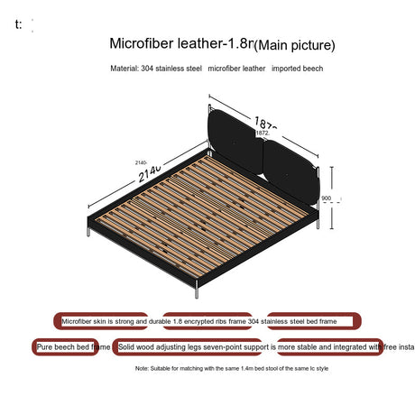 TELLS Amara Luxurious Modern Leather Bed from TELLS