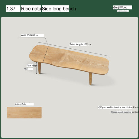 GENJI Akira Rustic Solid Wood Leisure Bench from GENJI