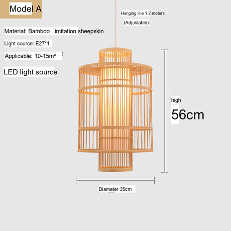 BOJI Amaterasu Elegant Bamboo Balcony Lamp from BOJI