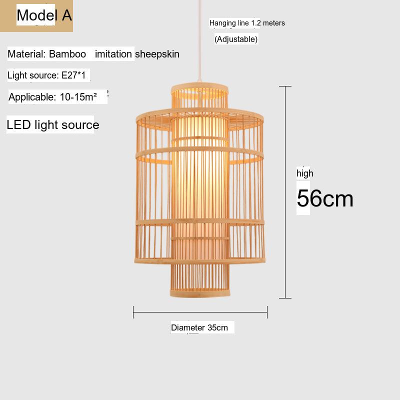 BOJI Amaterasu Elegant Bamboo Balcony Lamp from BOJI