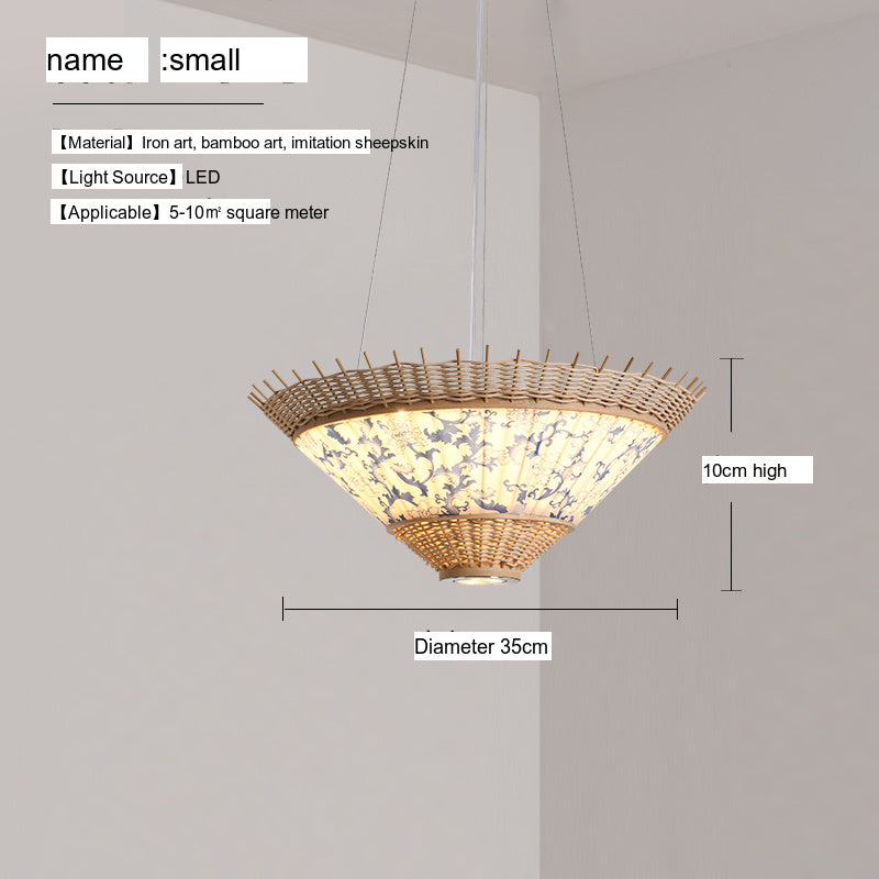 BOJI Yuzuki Elegant Woven Ceiling Lamp - Chinese Style Living Room Light. from BOJI