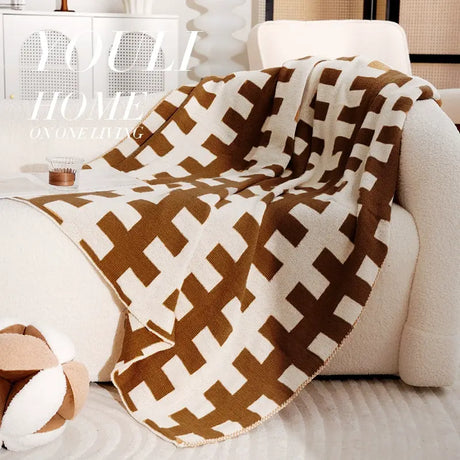 YOULI Genevieve Soft Cozy Knitted Blanket from YOULI