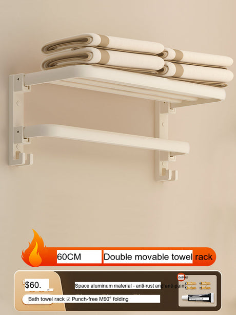 COMFBATH White Bath Towel with Storage System from COMFBATH