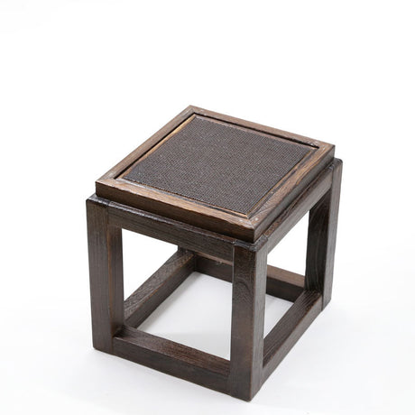 PAULOWNIA Alhambra Rustic Zen Square Stool from PAULOWNIA