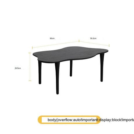 HANKE Santiago Sleek Minimalist Black Coffee Table from HANKE
