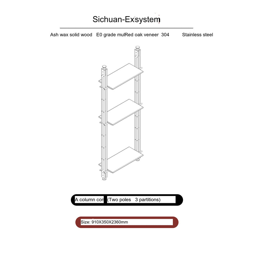 TELLS Anahita Vintage Modular Bookshelf System from TELLS