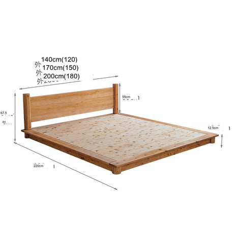 BAIYA SHUNAN Taro Sustainable Double Cypress Tatami Bed from BAIYA SHUNAN
