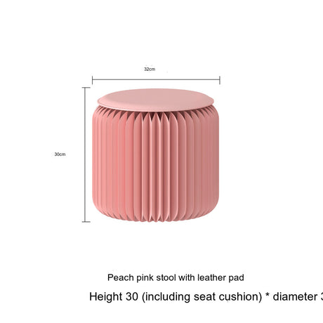 SHIBA Octavia Chic Pink Folding Stool with Leather Pads from SHIBA