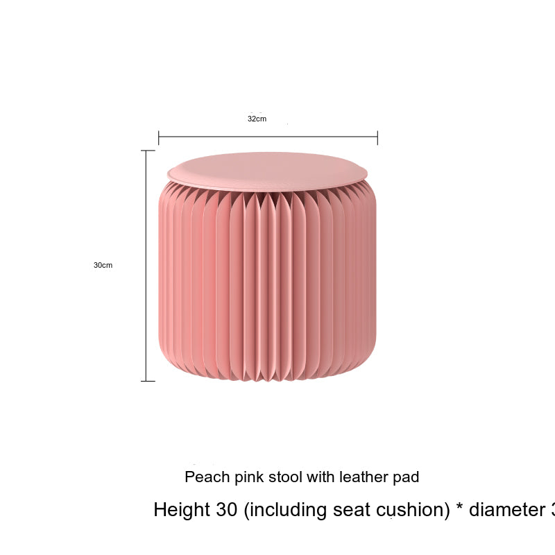 SHIBA Octavia Chic Pink Folding Stool with Leather Pads from SHIBA