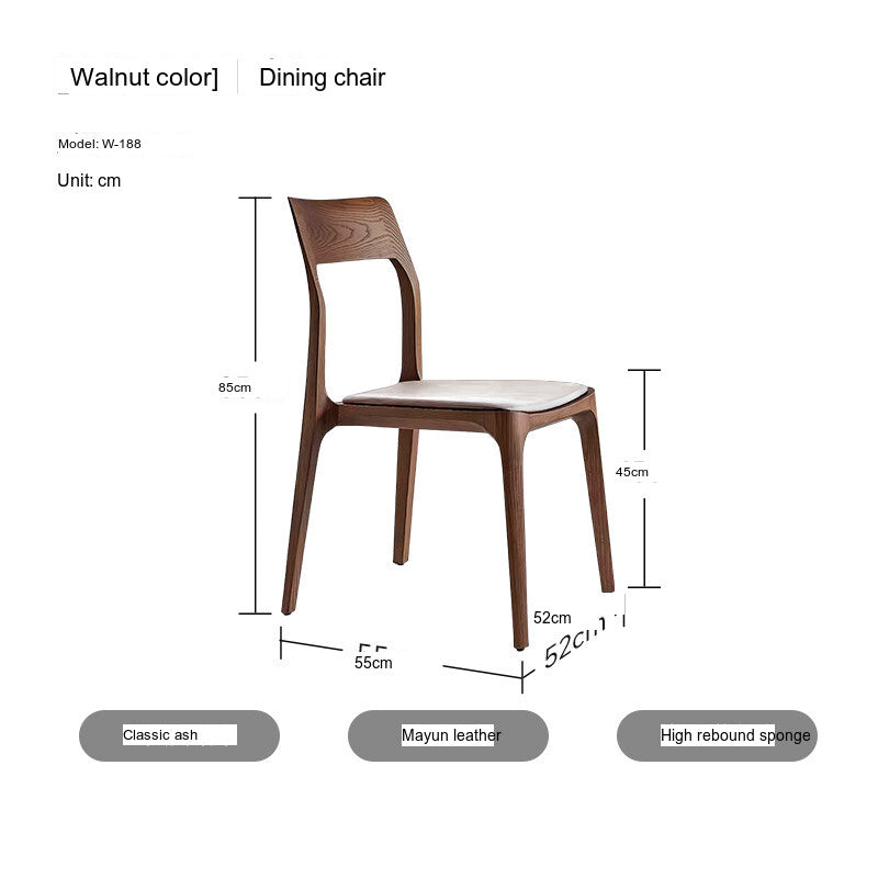 QUANMU Yvar High-Quality Walnut Dining Chair from QUANMU