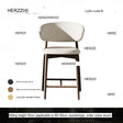 HERZZI Santiago Elegant Raw Wood Barstool from HERZZI