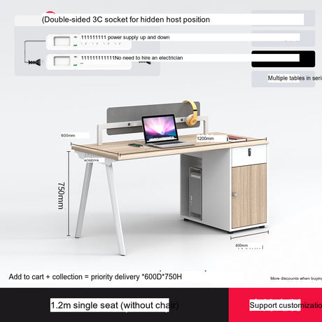 MUTINI Cortland Simple Modern Office Screen Desk Set from MUTINI