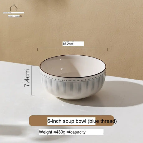 MH Yamaguchi Elegant Ceramic Soup Bowl - High-End Home Use from MH