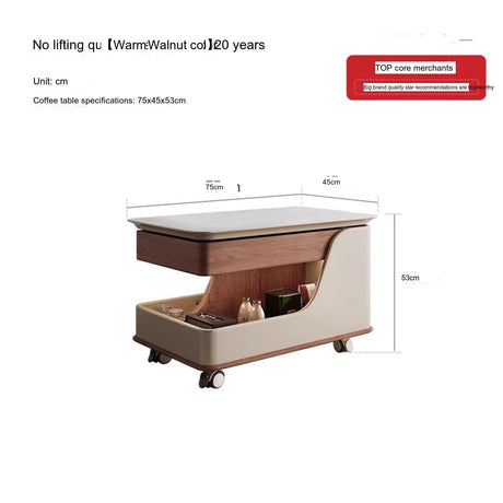 QUANMU Asteria Transformative Rotating Coffee Table from QUANMU