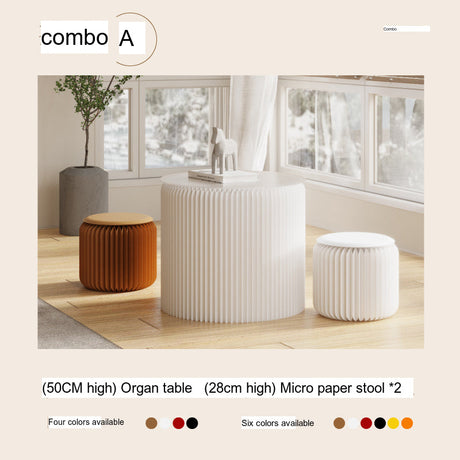 SHIBA Izumi Compact Modern Round Coffee Table Set from SHIBA