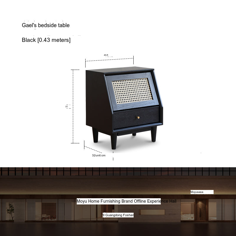 MOYU Harukaze Solid Wood Minimalist Bedside Cabinet from MOYU