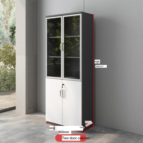 MUTINI Jasper Chic Glass-Front Locking Office Cabinet from MUTINI