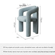 SOOGOOD Valencia Celine Curved Back Fabric Dining Chair from SOOGOOD
