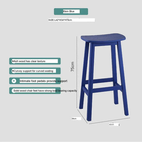 ABOUT WHITE Kyoto Elegant Solid Wood Barstool from ABOUT WHITE