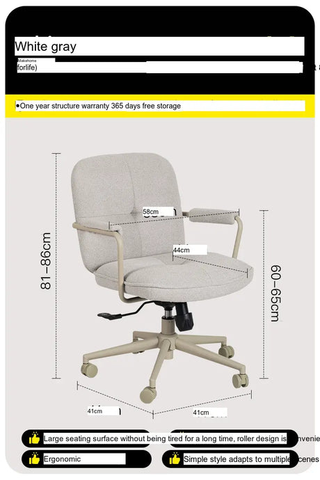 ABOUT WHITE Seville Elegant Modern Luxury Computer Chair from ABOUT WHITE