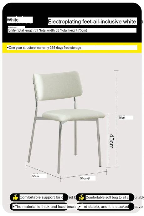 ABOUT WHITE Anouk Luxurious Retro Backrest Dining Chair from ABOUT WHITE