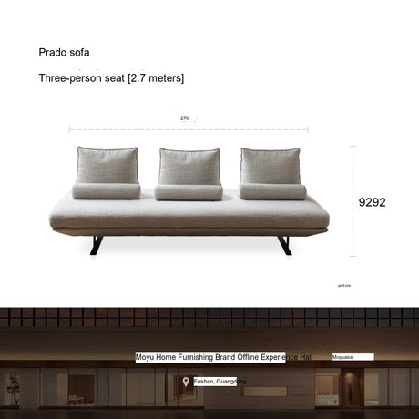 MOYU Adriano Elegant Minimalist Handrail Luxury Fabric Sofa from MOYU