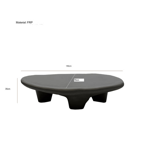 THOUGHTS Elowen Unique Special-Shaped Fiberglass Living Room Table from THOUGHTS